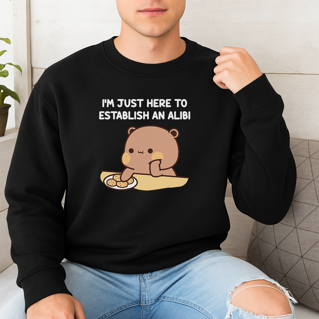 Alibi Couple Sweatshirts – Too Cute to Be Guilty Dudu