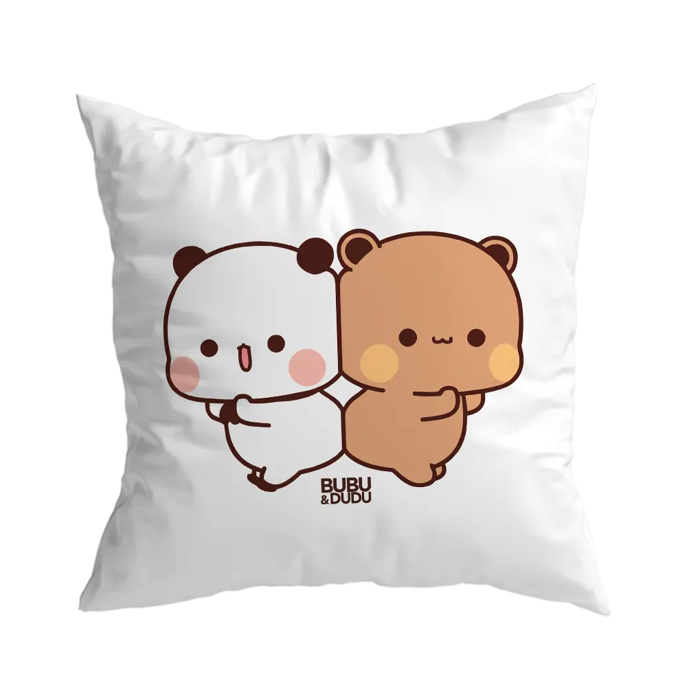 Bubu & Dudu "Back to Back" Pillow – Cute Couple Pillow - Heybubududu
