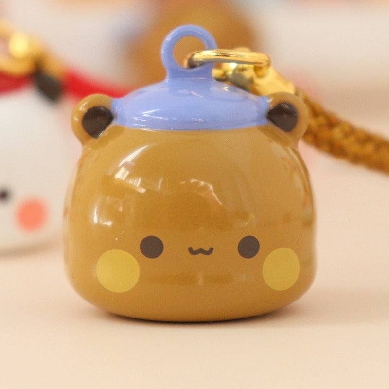Bubu & Dudu Mini Bear Bell Charm – Cute Sound Keychain for Phone, Bag & Car