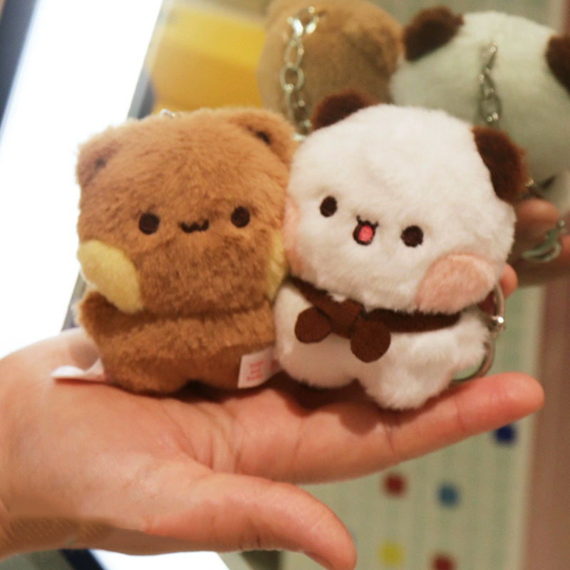 Bubu & Dudu Magnetic Plush Keychain - Cute Bear Pair