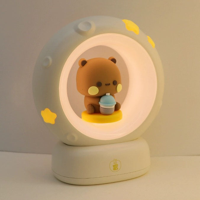 Bubu & Dudu Cute Bear Night Light – Touch-Activated LED Bedside Lamp for Kids & Adults