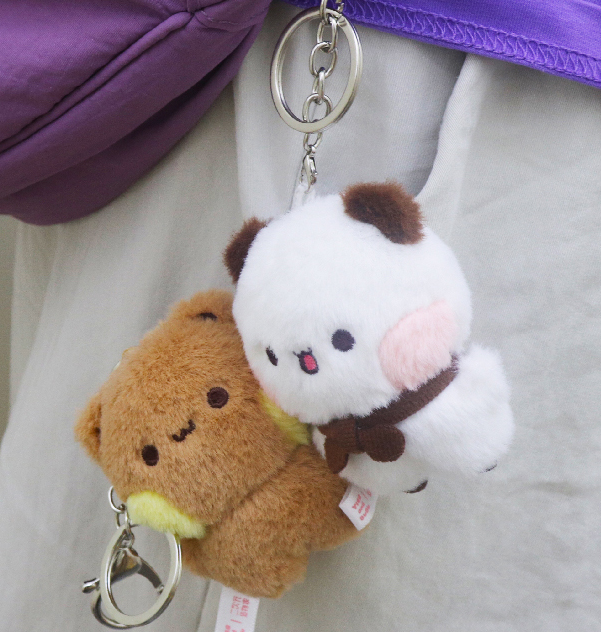Bubu & Dudu Magnetic Plush Keychain - Cute Bear Pair