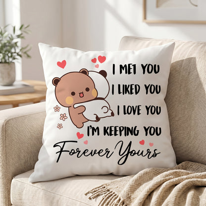 Forever Yours Couple Pillow | Romantic Bubu & Dudu Love Pillow Gift