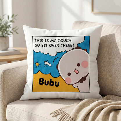 This Is My Couch Couple Pillow Set | Funny Bubu & Dudu Matching Throw Pillows