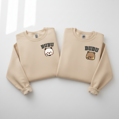Bubu & Dudu Embroidered Couple Sweatshirts