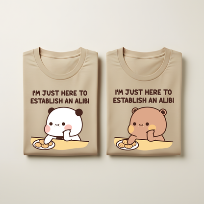 Bubu & Dudu Matching Tees – Funny “Alibi” Couple Shirts