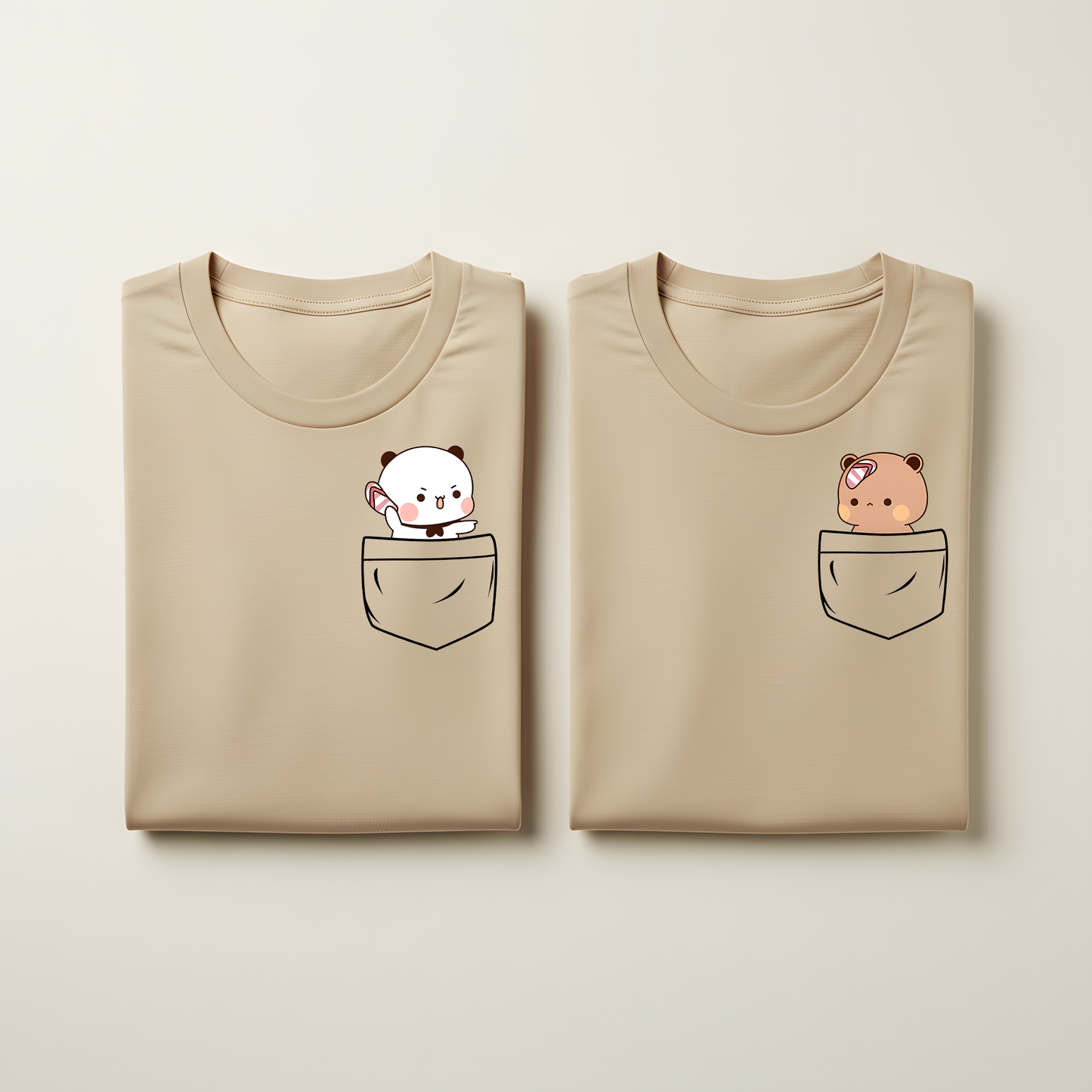 Bubu & Dudu Couple T-Shirts – Pocket Love Tee