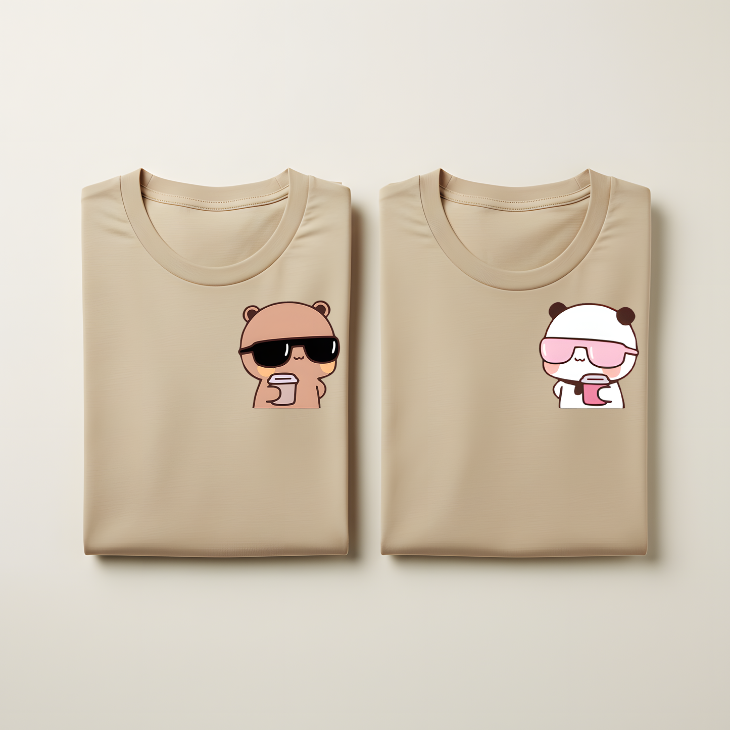 Bubu & Dudu Couple T-Shirts – Kawaii Coffee Bears