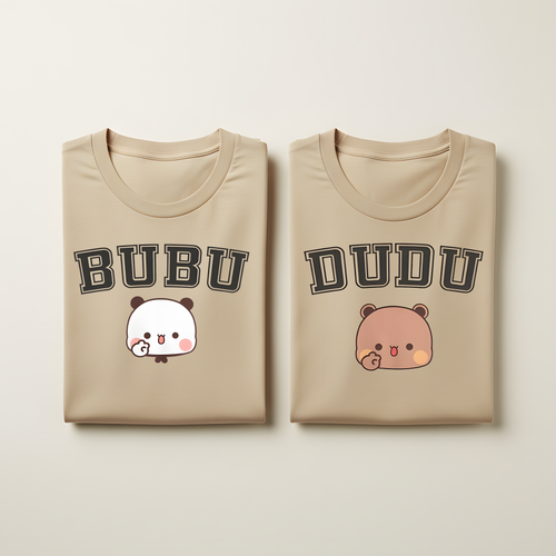 Bubu & Dudu Couple T-Shirts – Comfy & Cute Design