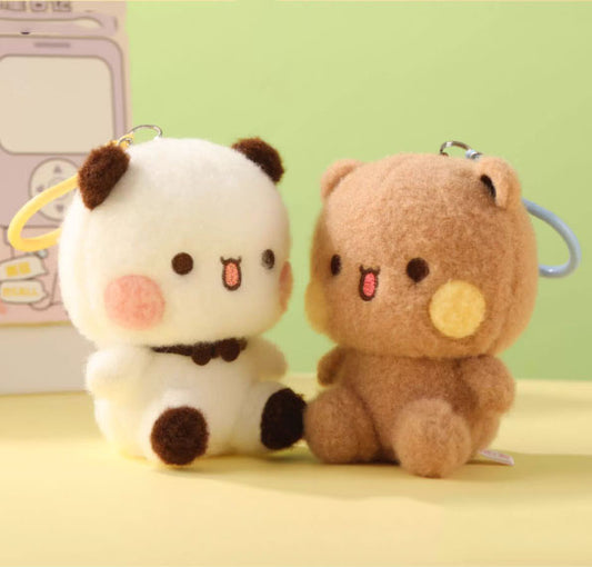 Cute Bear Panda Keychain Set – Couple Gift