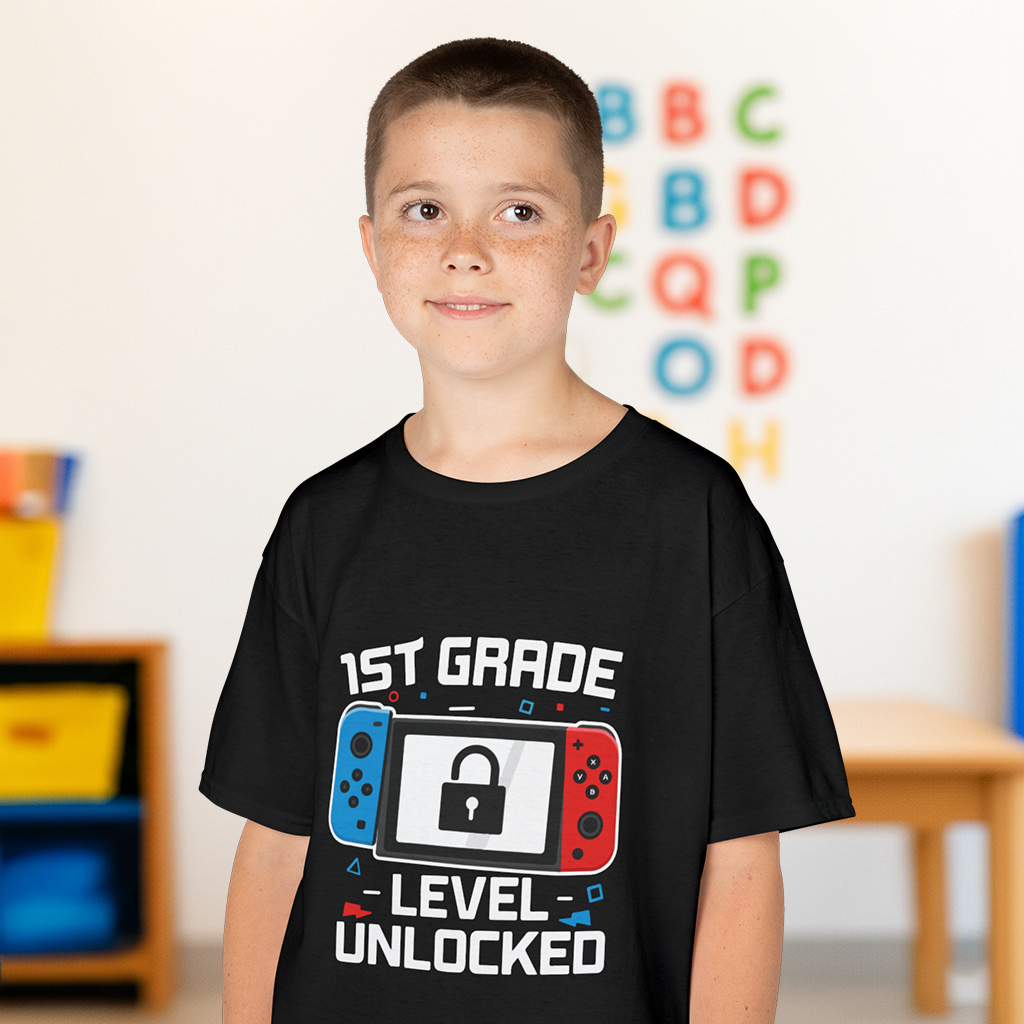 T-Shirt Level Unlocked – 1st Grade Gamer