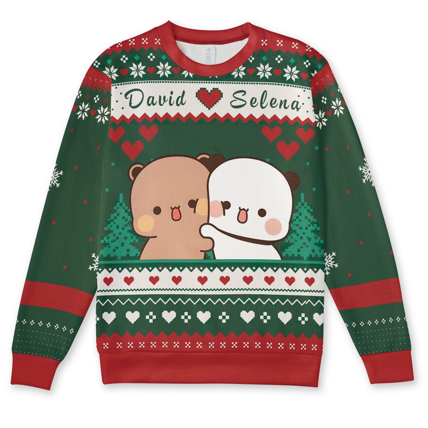 Bubu & Dudu Personalized Christmas Sweater – Custom Couple Names Edition