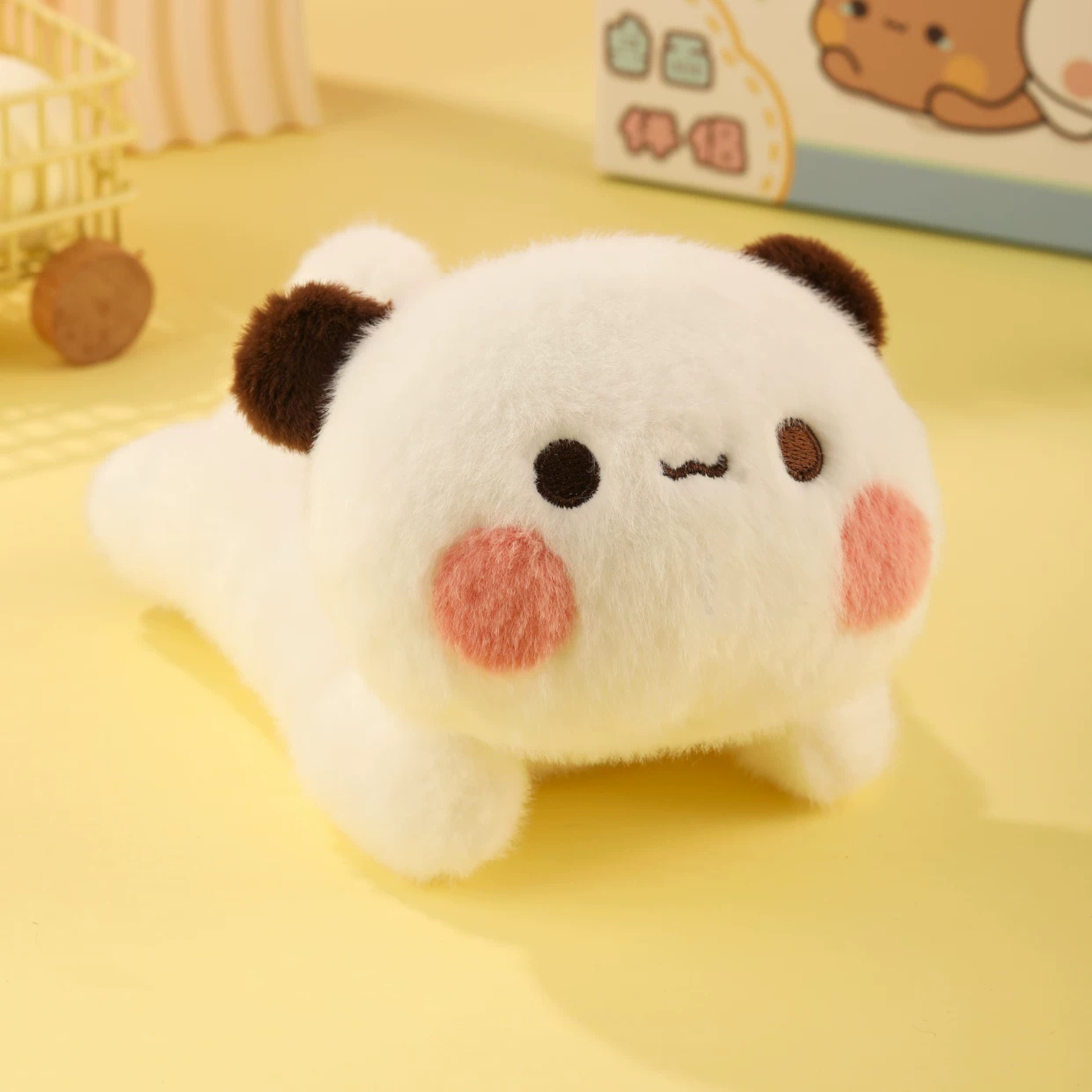 Bubu & Dudu Plushie Wrist Rest – Kawaii Panda & Bear Squishy Desk Wrist Support