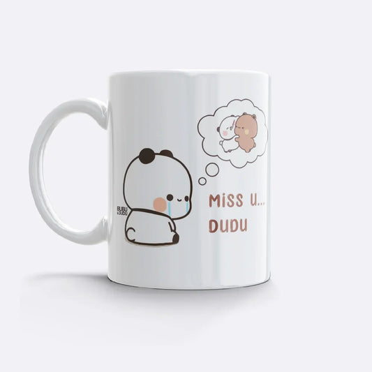 ubu & Dudu "Miss U Dudu" Mug – Cute Romantic Gift for Couples - Heybubududu