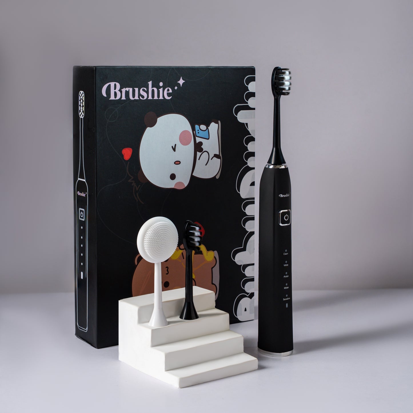 Brushie Sonic Electric Toothbrush 5-in-1 with Facial Cleansing – Bubu & Dudu Edition