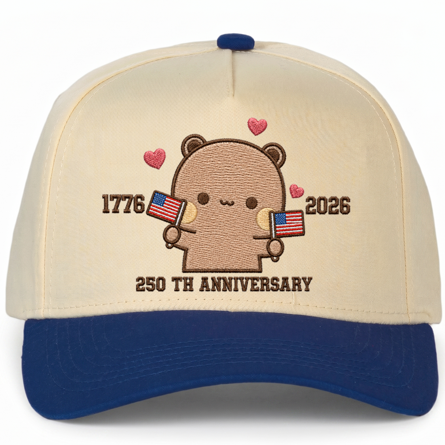 Bubu & Dudu 250th Anniversary Matching Couple Hats – USA Embroidered Caps