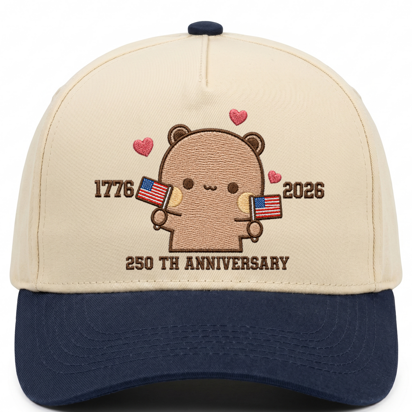 Bubu & Dudu 250th Anniversary Matching Couple Hats – USA Embroidered Caps