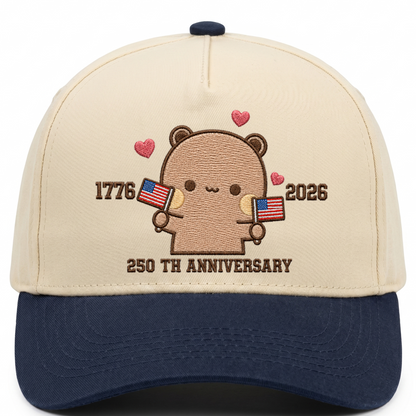 Bubu & Dudu 250th Anniversary Matching Couple Hats – USA Embroidered Caps