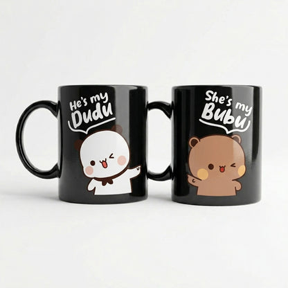 Bubu & Dudu Matching Couple Mug Set – Cute Gift for Couples (2-Pack)