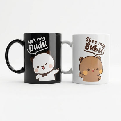 Bubu & Dudu Matching Couple Mug Set – Cute Gift for Couples (2-Pack)