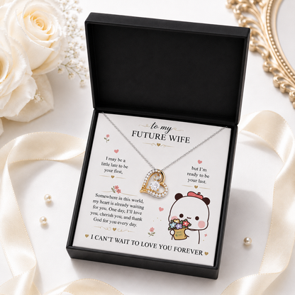 Bubu & Dudu Necklace – To My Future Wife, I Can't Wait to Love You Forever | 925 Sterling Silver Gift for Her