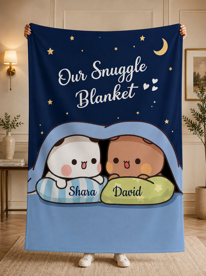 Personalized Bubu & Dudu Blanket – Our Snuggle Blanket | Custom Name Cozy Gift