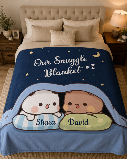 Personalized Bubu & Dudu Blanket – Our Snuggle Blanket | Custom Name Cozy Gift