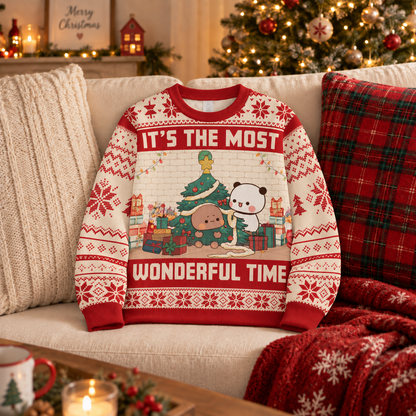 Bubu & Dudu Christmas Sweater – Cozy "Wonderful Time" Edition