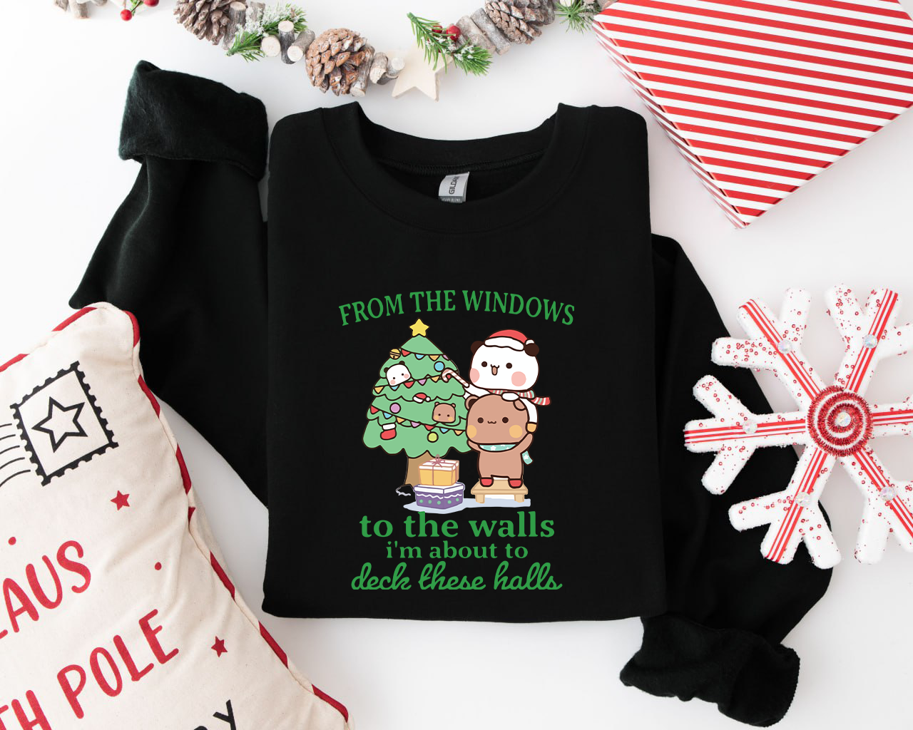 Bubu & Dudu Deck These Halls Christmas Sweatshirt