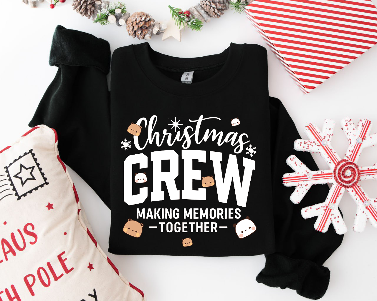 Bubu & Dudu Christmas Crew Sweatshirt - Making Memories Together Holiday Shirt