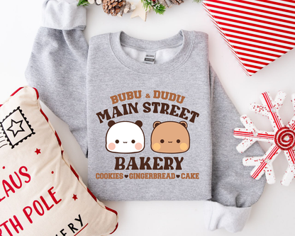 Bubu & Dudu Holiday Sweatshirt - Main Street Bakery Design