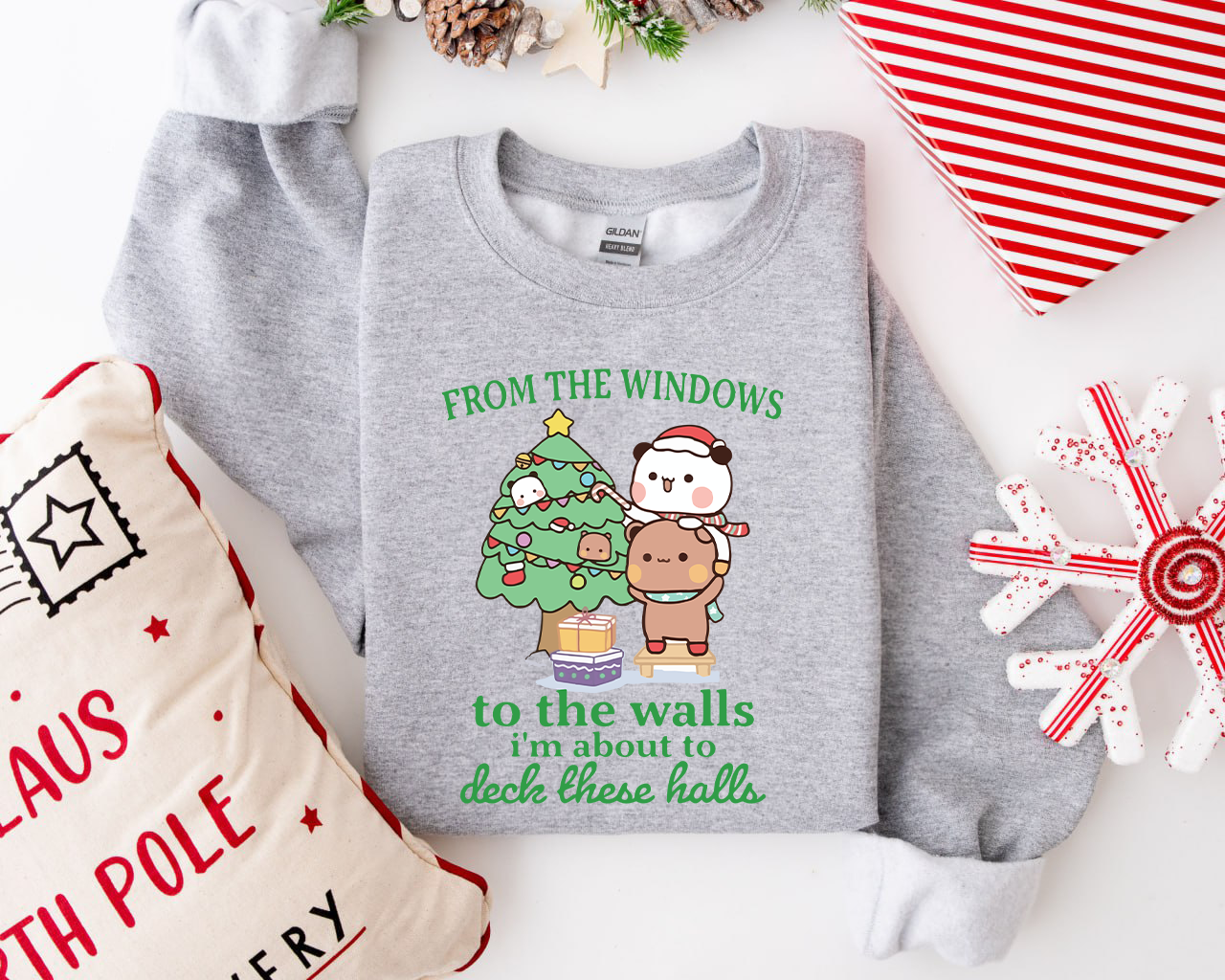 Bubu & Dudu Deck These Halls Christmas Sweatshirt