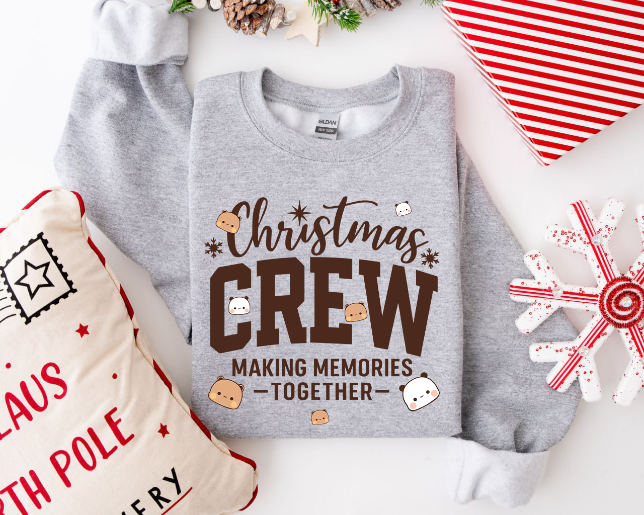 Bubu & Dudu Christmas Crew Sweatshirt - Making Memories Together Holiday Shirt