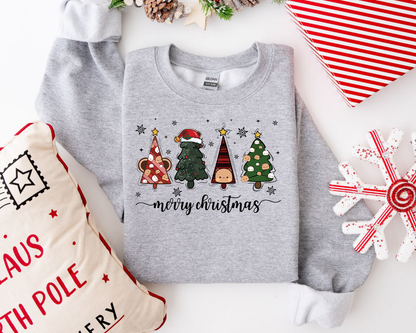 Bubu & Dudu Merry Christmas Sweatshirt – Cute Holiday Tree Design