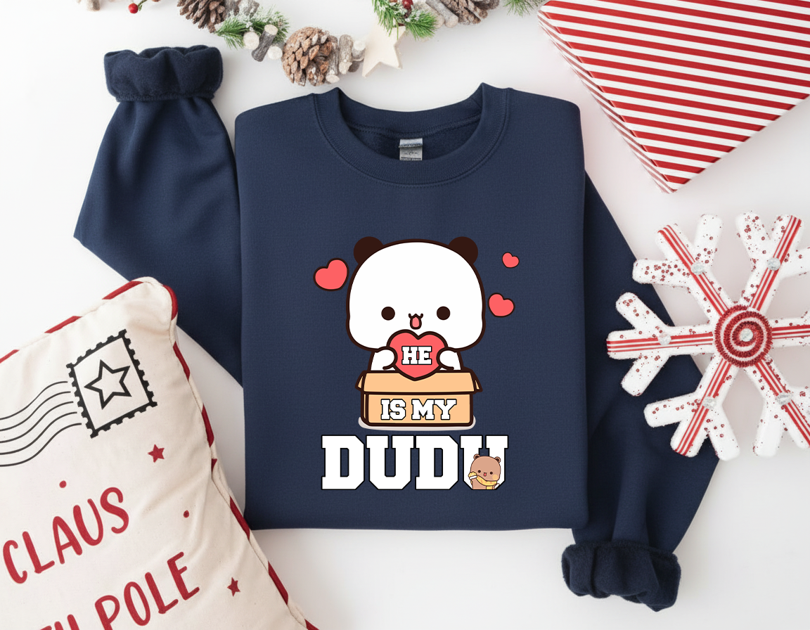 He Is My Dudu & She Is My Bubu Couple Sweatshirts | Matching His & Her Outfits