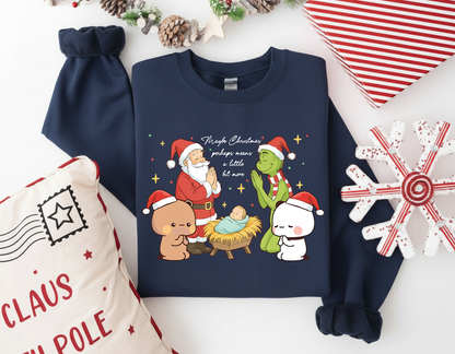Bubu Dudu Christmas Crewneck – Santa & Grinch