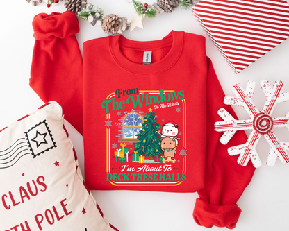 Funny Christmas Sweatshirt – Bubu & Dudu Deck These Halls