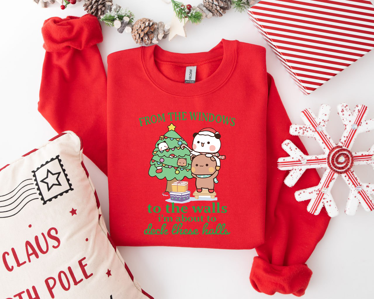 Bubu & Dudu Deck These Halls Christmas Sweatshirt