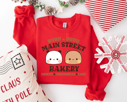 Bubu & Dudu Holiday Sweatshirt - Main Street Bakery Design