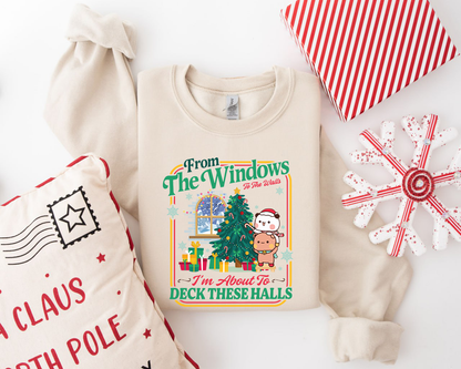 Funny Christmas Sweatshirt – Bubu & Dudu Deck These Halls