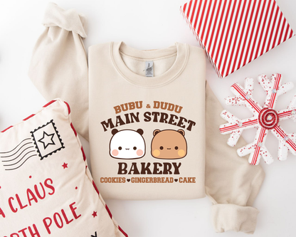 Bubu & Dudu Holiday Sweatshirt - Main Street Bakery Design