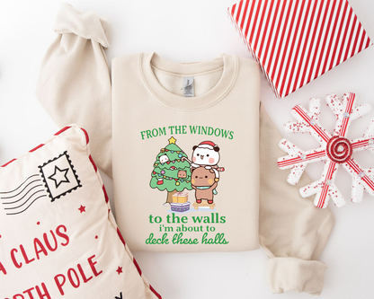 Bubu & Dudu Deck These Halls Christmas Sweatshirt