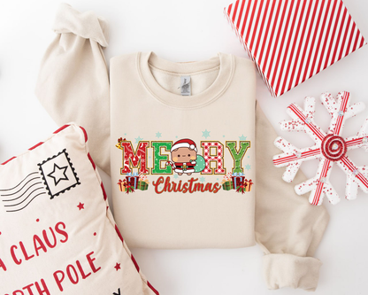 Bubu & Dudu Merry Christmas Sweatshirt Set – Cute Matching Holiday Sweaters for Couples