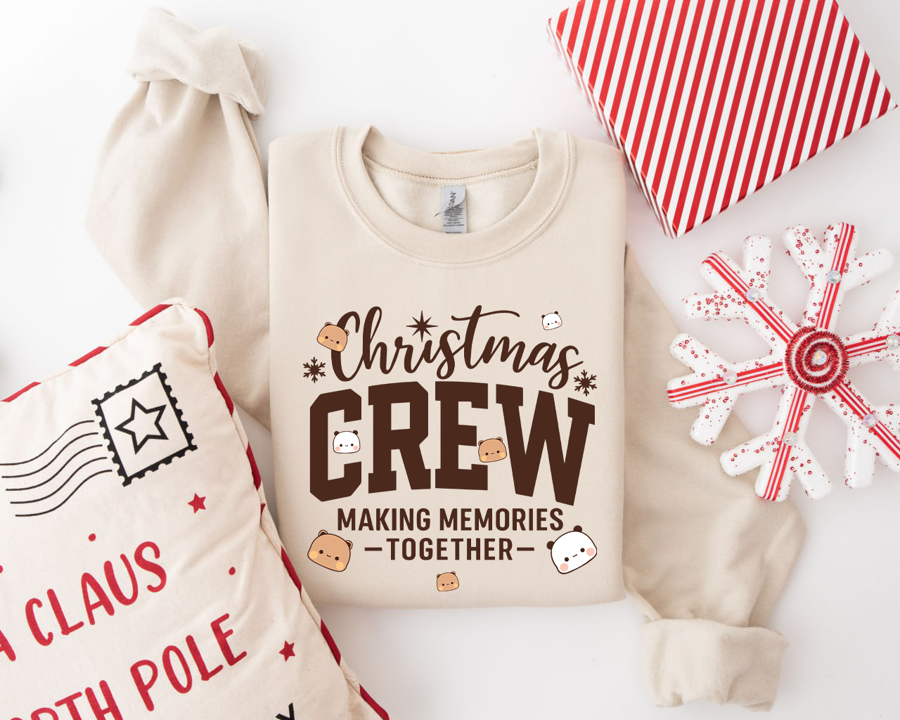 Bubu & Dudu Christmas Crew Sweatshirt - Making Memories Together Holiday Shirt