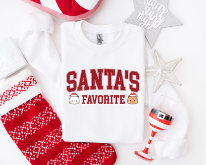 Bubu & Dudu Santa’s Favorite Sweatshirt - Cute Christmas Holiday Crewneck