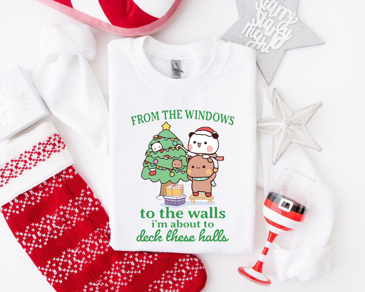 Bubu & Dudu Deck These Halls Christmas Sweatshirt