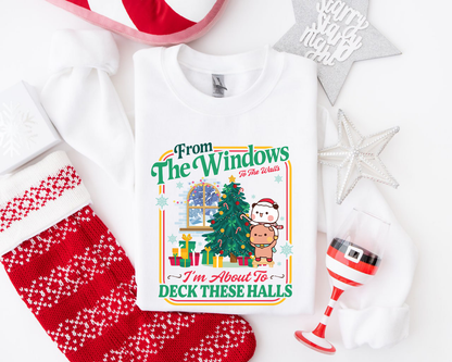 Funny Christmas Sweatshirt – Bubu & Dudu Deck These Halls