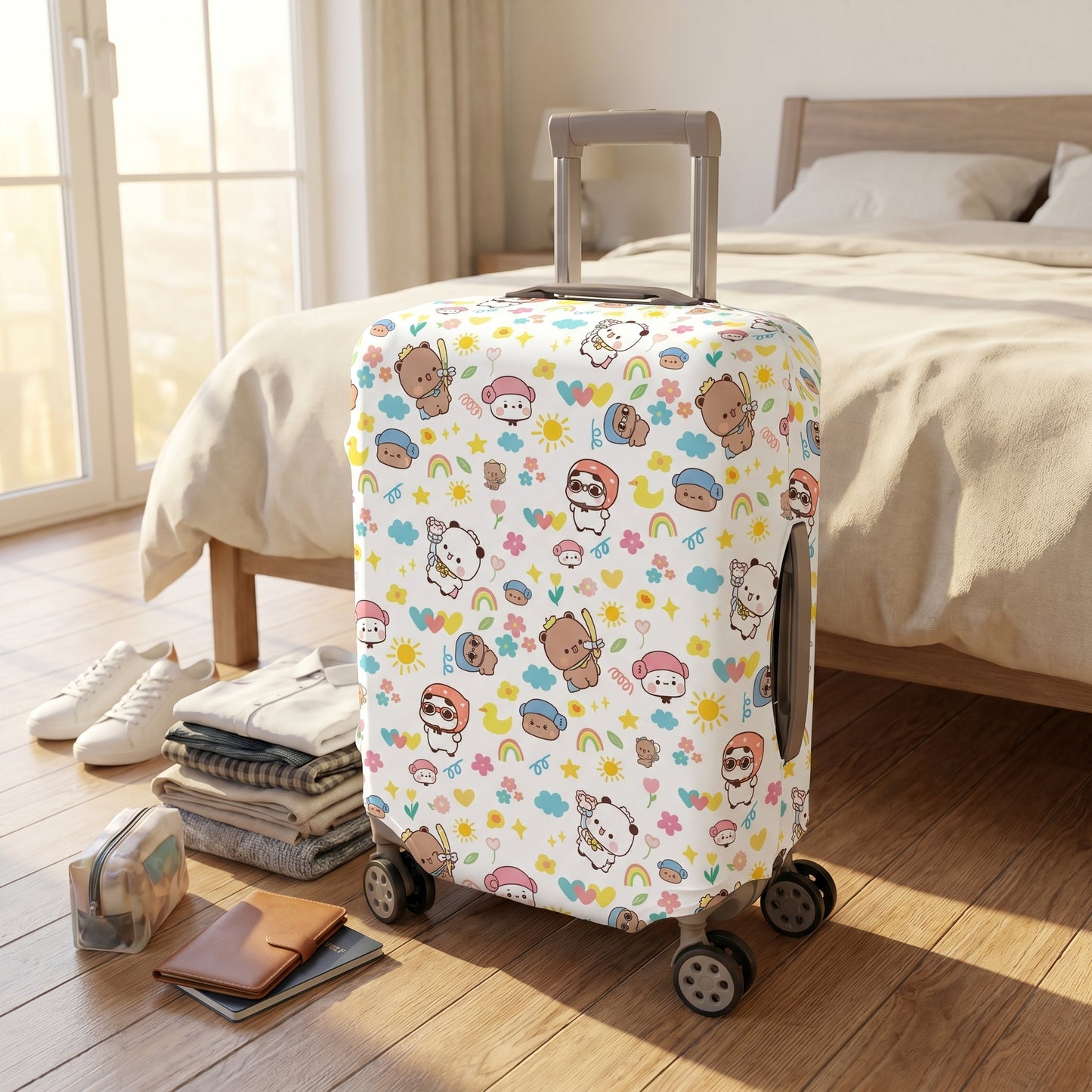 Cute Bubu Dudu Luggage Cover - Adorable Travel Suitcase Protector