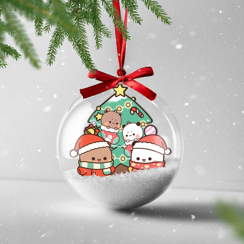 Bubu Dudu Christmas Ornament – Cute Kawaii Holiday Tree Decoration Gift