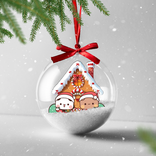 Bubu Dudu Gingerbread House Christmas Ornament – Cute Holiday Tree Decoration